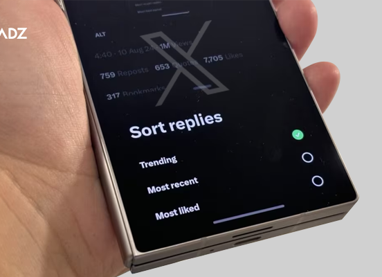 X post-like sorting feature