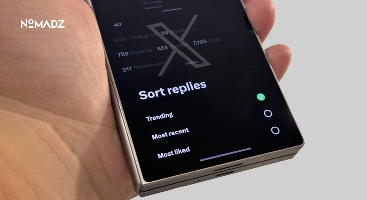 X post-like sorting feature