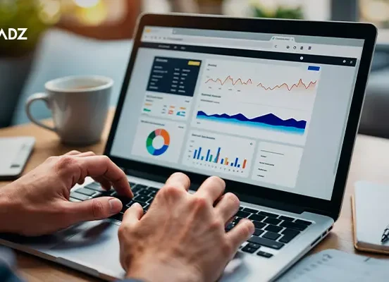 Google Ads Management dashboard showing campaign performance and analytics.